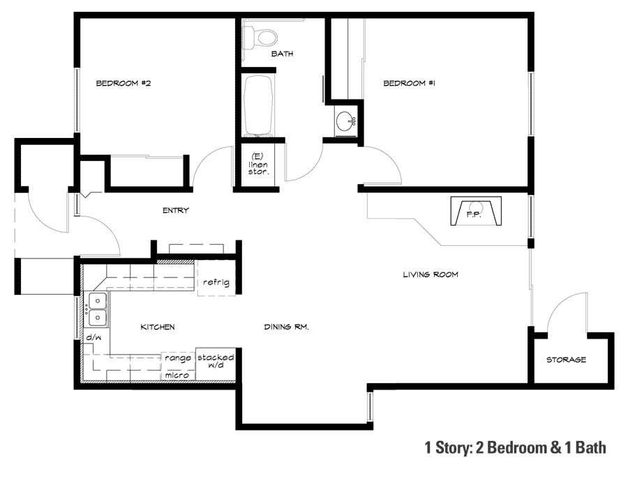One Story House Floor Plans 32X32 Hagar Court Condominiums